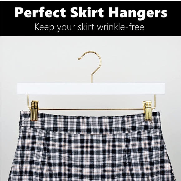 White + Gold Wooden Hangers - Picture 6 of 6